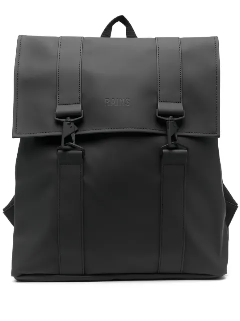 Rains MSN logo-debossed waterproof backpack Black 13300