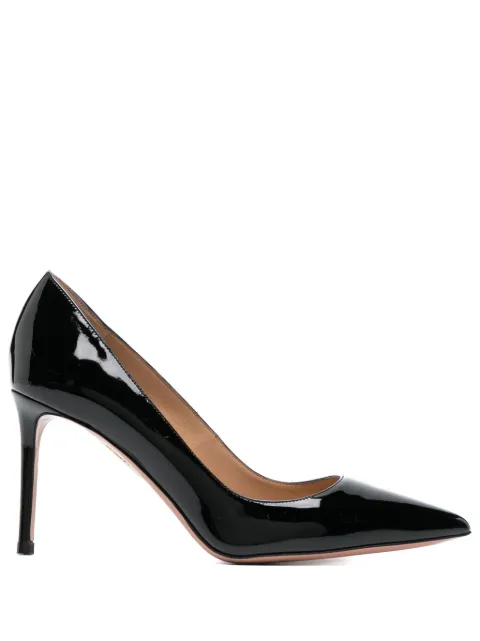 Aquazzura Purist 85mm patent-leather pumps Black PURMIDP1PAT000