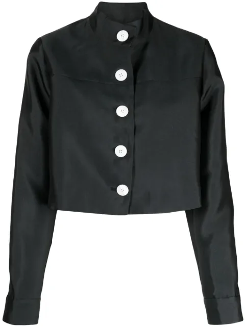 Lee Mathews Penny cropped shirt jacket Black M2302JA192