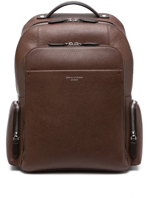 Aspinal Of London Reporter leather backpack Brown 011278827030000