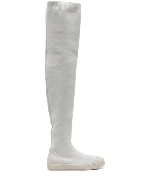 Fabiana Filippi thigh-high canvas boots Grey ASD223A9610000H959