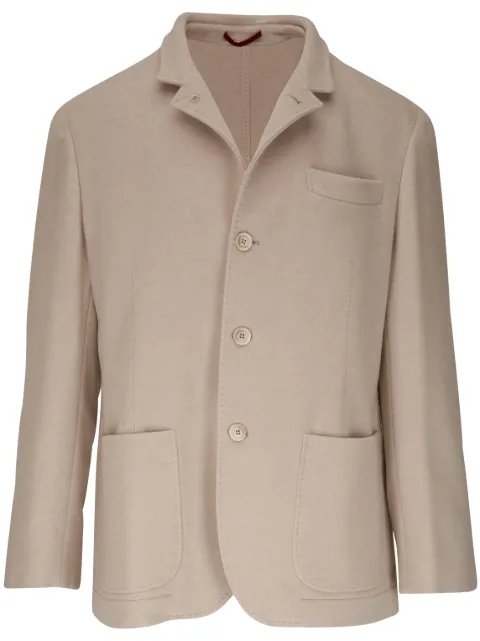 Brunello Cucinelli narrow-lapels cashmere blazer Neutrals MT4976265C058