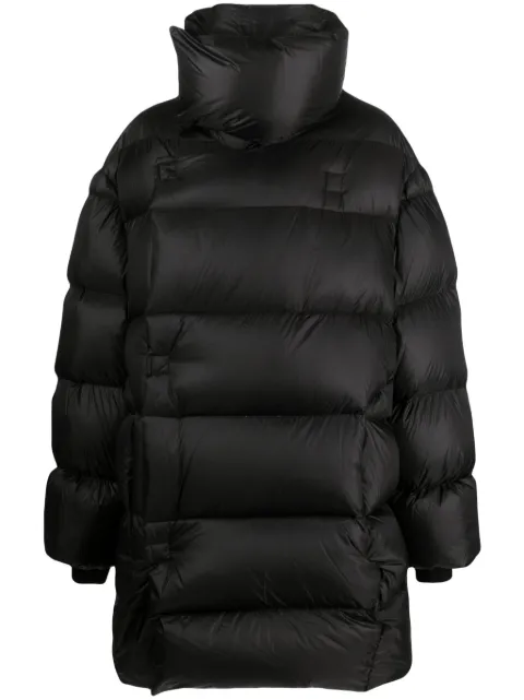 Rick Owens funnel-neck quilted down coat Black RU02C7778