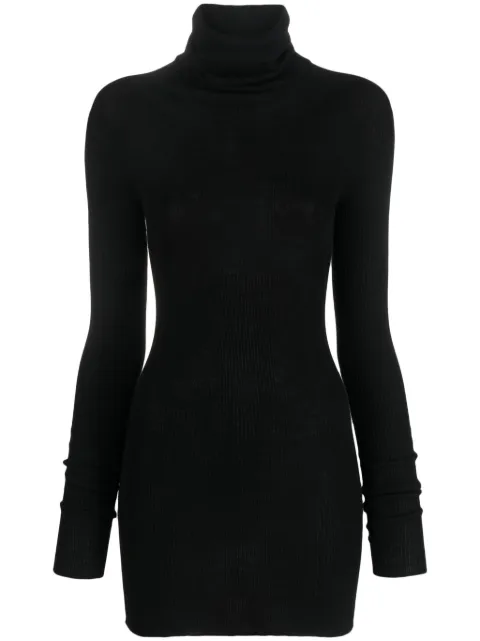 Rick Owens ribbed-knit wool minidress Black RP02C1614