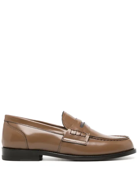 Fabiana Filippi slip-on leather loafers Brown ASD223A9660000H953