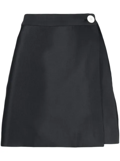 Lee Mathews button-detail high-waist miniskirt Black M2302SK196