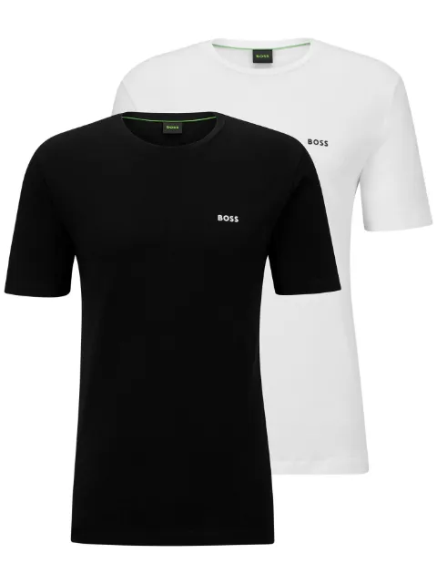 BOSS logo-print cotton T-shirts (pack of two) White 50478019