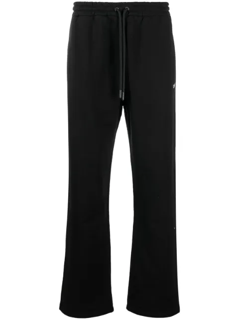 Off-White Diag-embroidered cotton track pants Black OMCH054F23FLE0091001