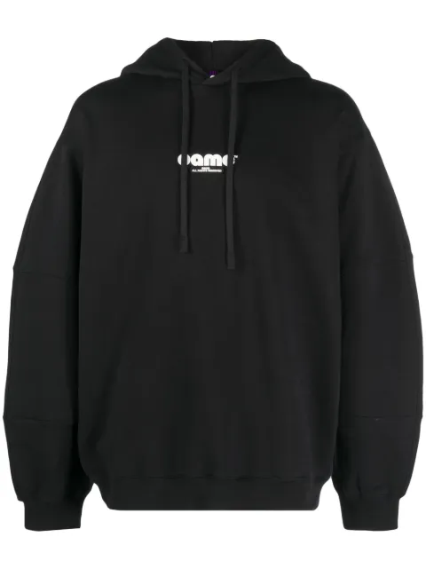 OAMC logo-patch cotton hoodie Black 23A28OAJ04COT00778