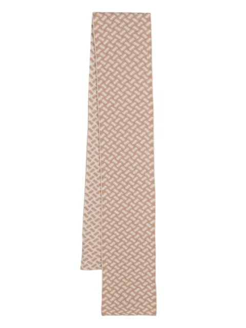 Drumohr graphic-print cashmere scarf Neutrals D1K820