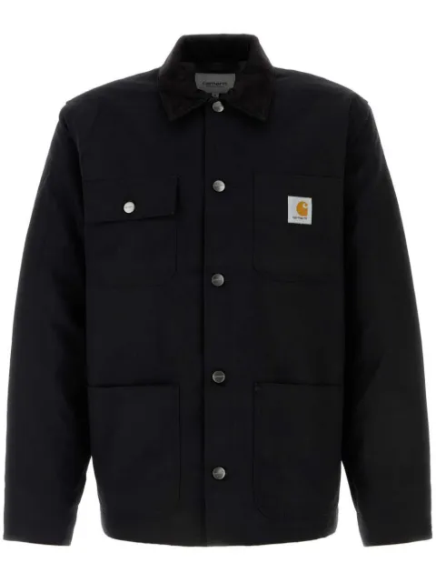 Carhartt WIP Michigan press-stud cotton shirt jacket Black I01526103