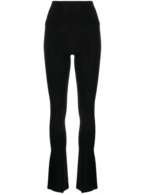 Norma Kamali Spat high-waisted flared leggings Black KK4297PL016001