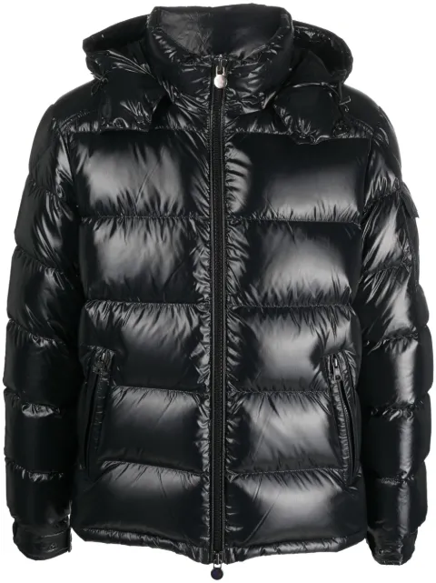 Moncler quilted hooded jacket Black L20911A5360068950