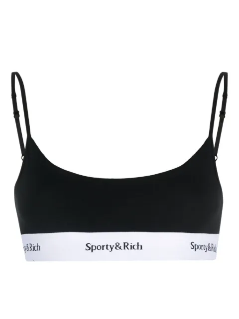 Sporty & Rich Serif Logo-underband bra Black BR1011BK