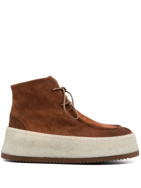 Marsèll 85mm Parapana lace-up suede boots Brown MW7006141