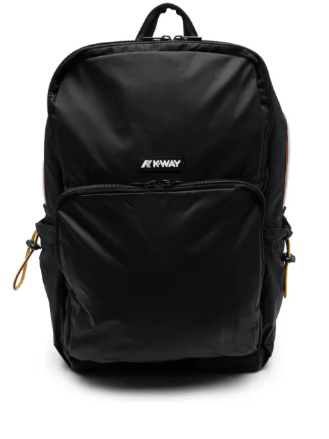 K-Way logo-patch ripstop padded backpack Black K4112XW