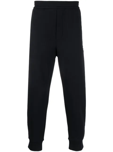 Emporio Armani logo-embroidered stretch-cotton track pants Blue 8N1PT01JHSZ