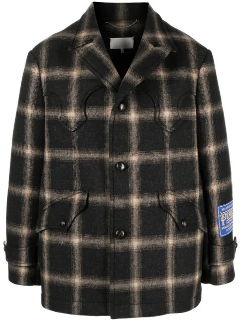 Maison Margiela x Pendleton checked wool coat Brown S67AM0066S78242
