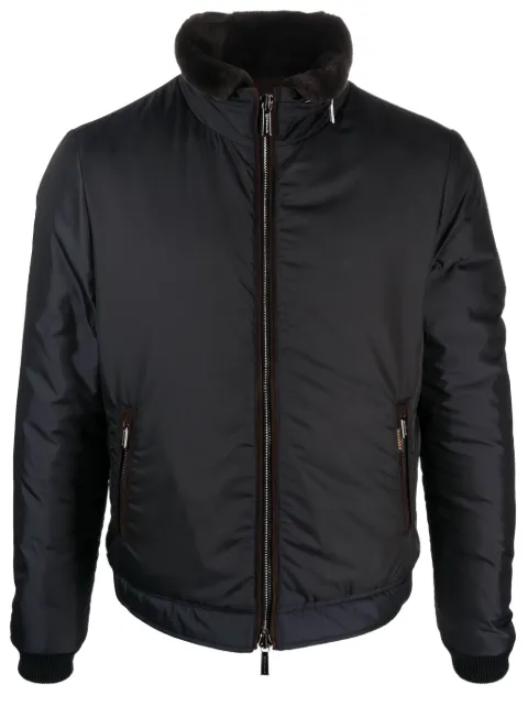 Moorer high-neck down jacket Blue MOUBO100189TEPA022