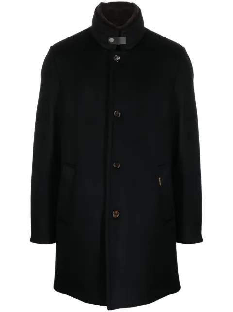 Moorer Bond-Fur-Le padded coat Blue MOUGI200308TEPA209