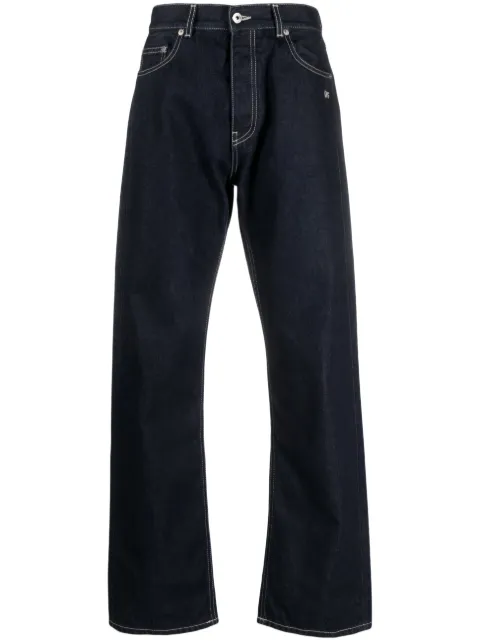Off-White logo-embroidered skate jeans Blue OMYA138F23DEN0014761