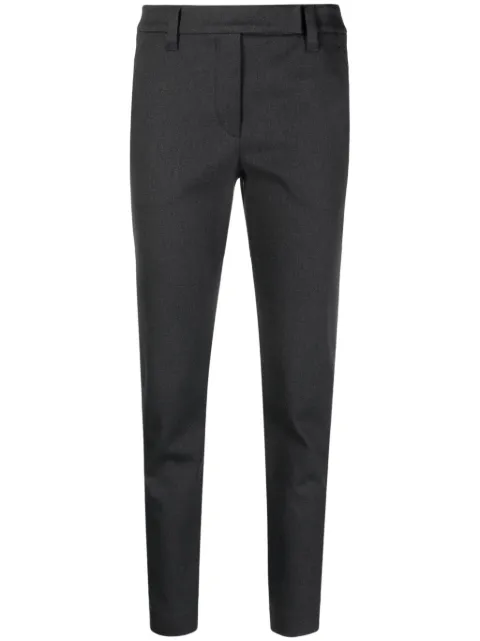 Brunello Cucinelli mid-rise cropped tapered trousers Grey MA126P7258C009