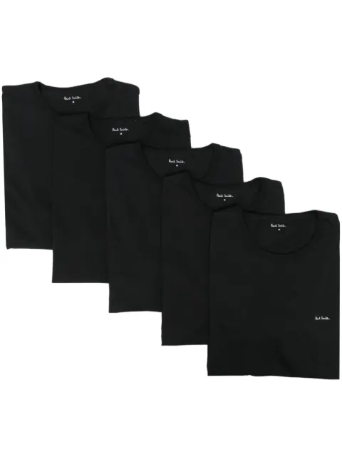 Paul Smith logo-print cotton T-shirt (pack of five) Black M1A389M5PK