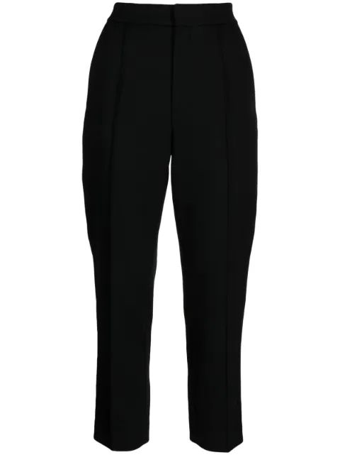 Dice Kayek pressed-crease straight-leg trousers Black PF23P301
