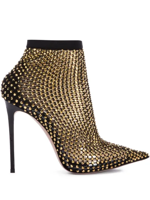 Le Silla Gilda 115mm crystal-embellished pumps Black 2113R100R8PPCAY