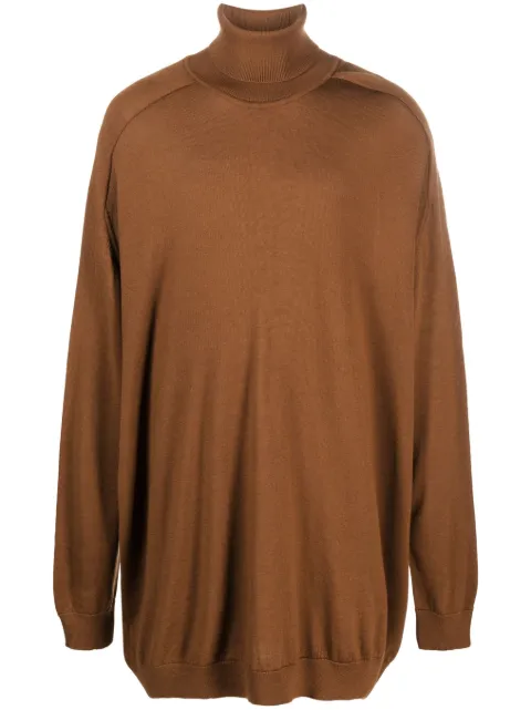 Société Anonyme roll-neck longline wool jumper Brown SADHSA1342U93WL100