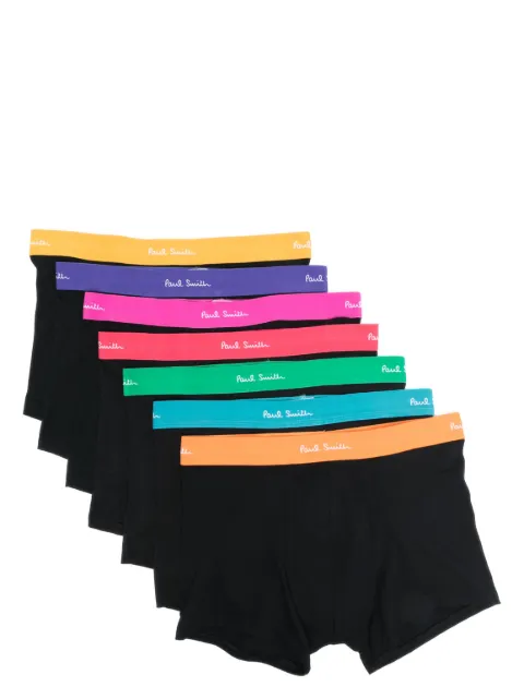 Paul Smith logo-waistband organic cotton boxers (pack of seven) Black M1A914M7PK1