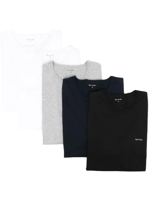 Paul Smith logo-print cotton T-shirt (pack of five) White M1A389M5PK
