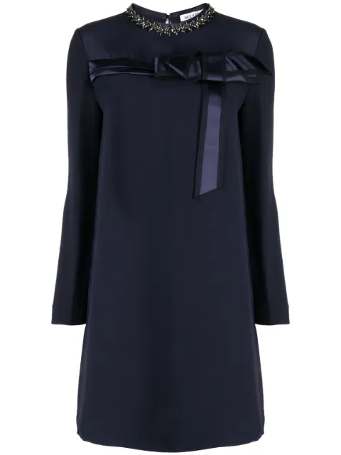 Dice Kayek crystal-embellished silk minidress Blue PF23R286