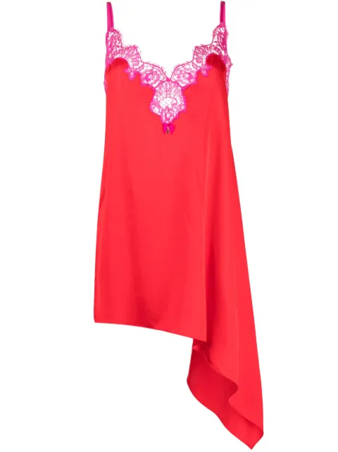 DSQUARED2 lace-trim satin slip dress Red S72CV0447S78371
