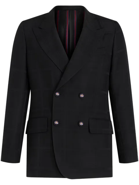 ETRO wool double-breast jacket Black 1G5600219