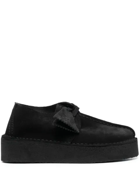 Clarks Originals platform-sole leather sneakers Black 26174019