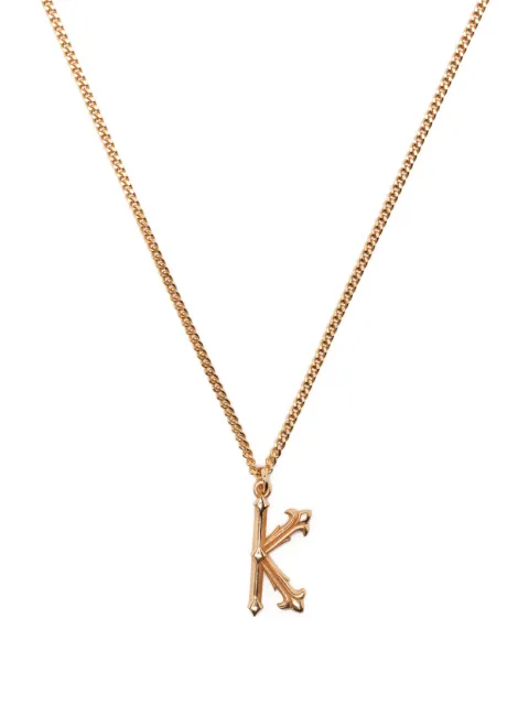 Emanuele Bicocchi K letter pendant necklace Gold GINZK