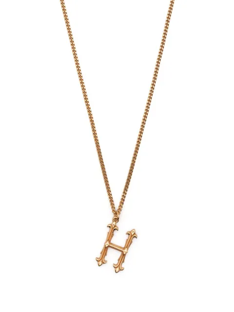 Emanuele Bicocchi H letter-pendant chain necklace Gold GINZH