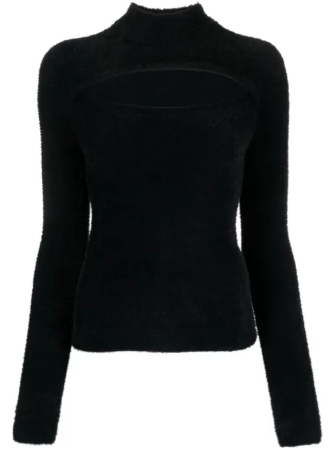 MARANT ÉTOILE Mayers faux-fur cut-out jumper Black PU0163FAA3L64E