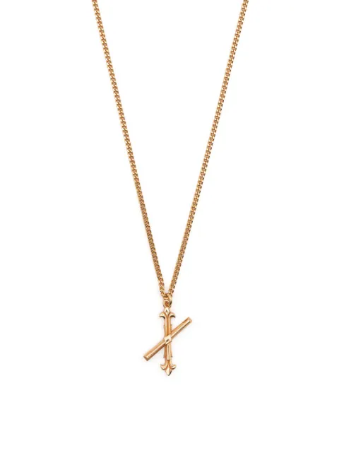 Emanuele Bicocchi X letter-pendant chain necklace Gold GINZX