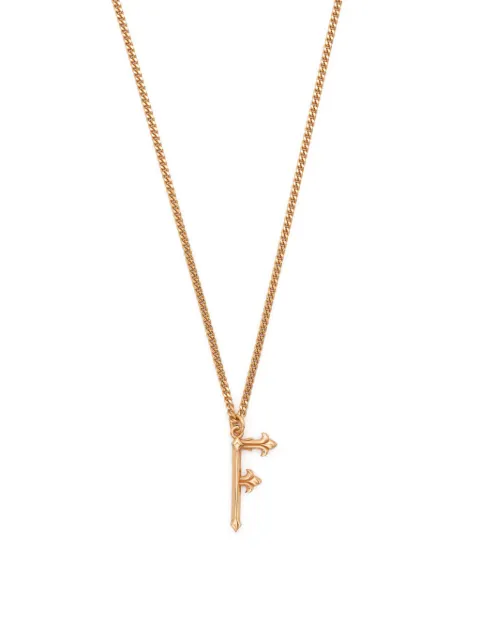 Emanuele Bicocchi F letter-pendant chain necklace Gold GINZF