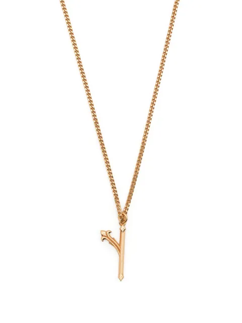 Emanuele Bicocchi Y letter-pendant chain necklace Gold GINZY