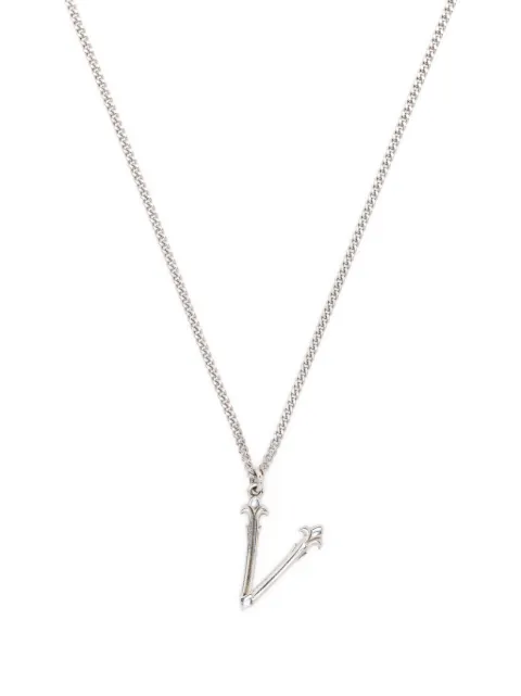 Emanuele Bicocchi alphabet pendant necklace Silver INZV