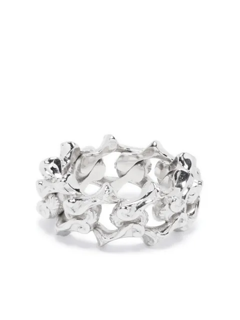 Emanuele Bicocchi Arabesque chain-link ring Silver AVCA4