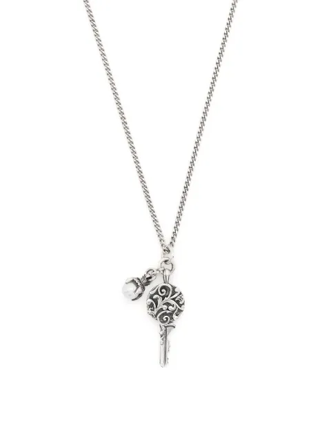 Emanuele Bicocchi Arabesque Key and Pearl-pendant necklace Silver KYPP6