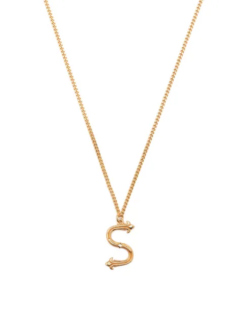 Emanuele Bicocchi S alphabet-pendant necklace Gold GINZS