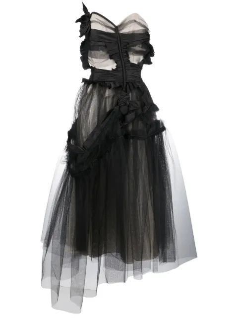 Maison Margiela Décortiqué corset-style tulle dress Black S29DD0014S48403