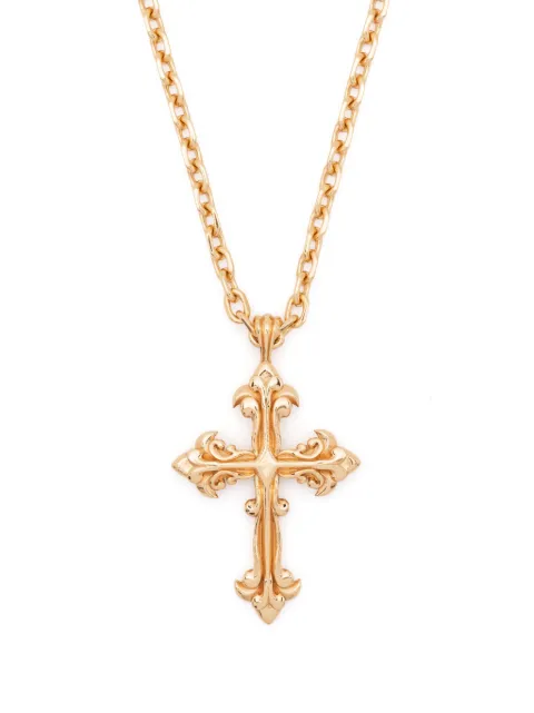 Emanuele Bicocchi cross-pendant polished-finish necklace Gold SFCN1G