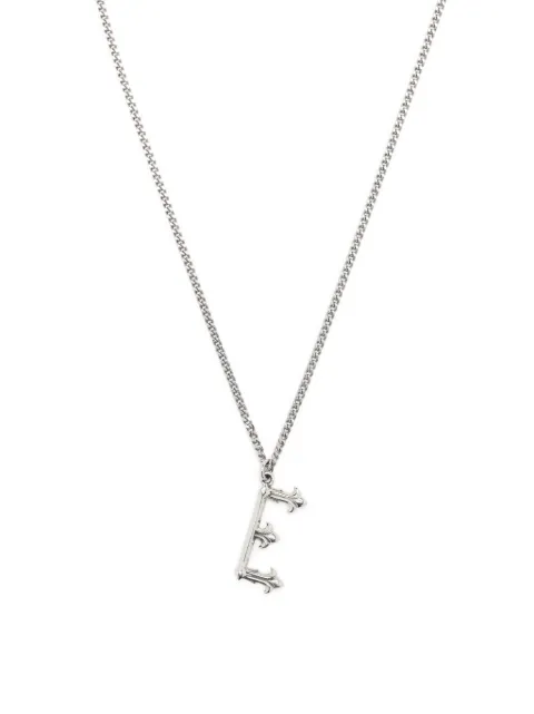 Emanuele Bicocchi Alphabet Pendant E sterling silver necklace Silver INZE