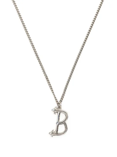 Emanuele Bicocchi B letter pendant necklace Silver INZB